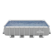 Dellonda Deluxe Steel Frame Swimming Pool with Filter Pump 18ft DL22 Dellonda - Dynamic Drive