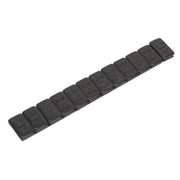 Sealey Wheel Weight 5g Adhesive Zinc Plated Steel Black Strip of 12 Pack of 50 Sealey - Dynamic Drive