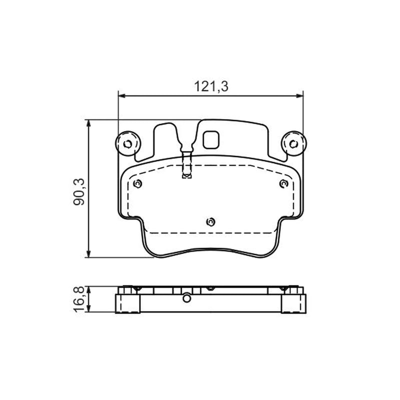 Bosch Front & Rear Pads fits Porsche 911 1999-2002 3.6