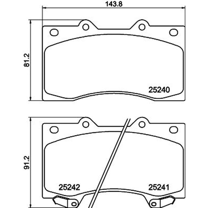 Mintex Front Brake Pad Set fits Nissan Patrol VI 2010 on 5.6