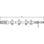 Apec Brake Hydraulic Hose Line Front Right fits Peugeot 406 1995-2004