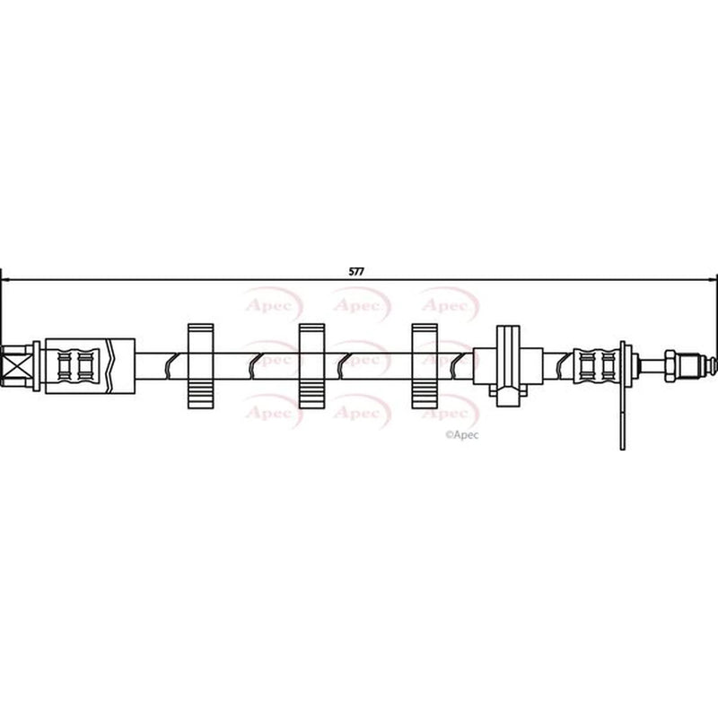 Apec Brake Hydraulic Hose Line Front Right HOS3276