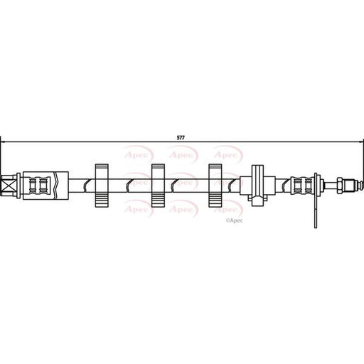 Apec Brake Hydraulic Hose Line Front Right fits Peugeot 406 1995-2004