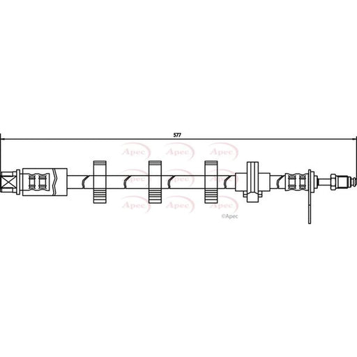 Apec Brake Hydraulic Hose Line Front Right HOS3276