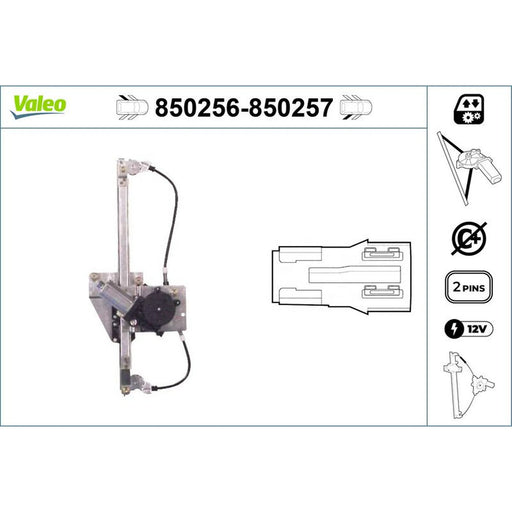 Valeo Electric Window Regulator Lifter Left Rear 850256