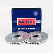 Borg & Beck 2 x Vented Brake Discs fits Peugeot Rcz 2010-2015 1.6 2.0