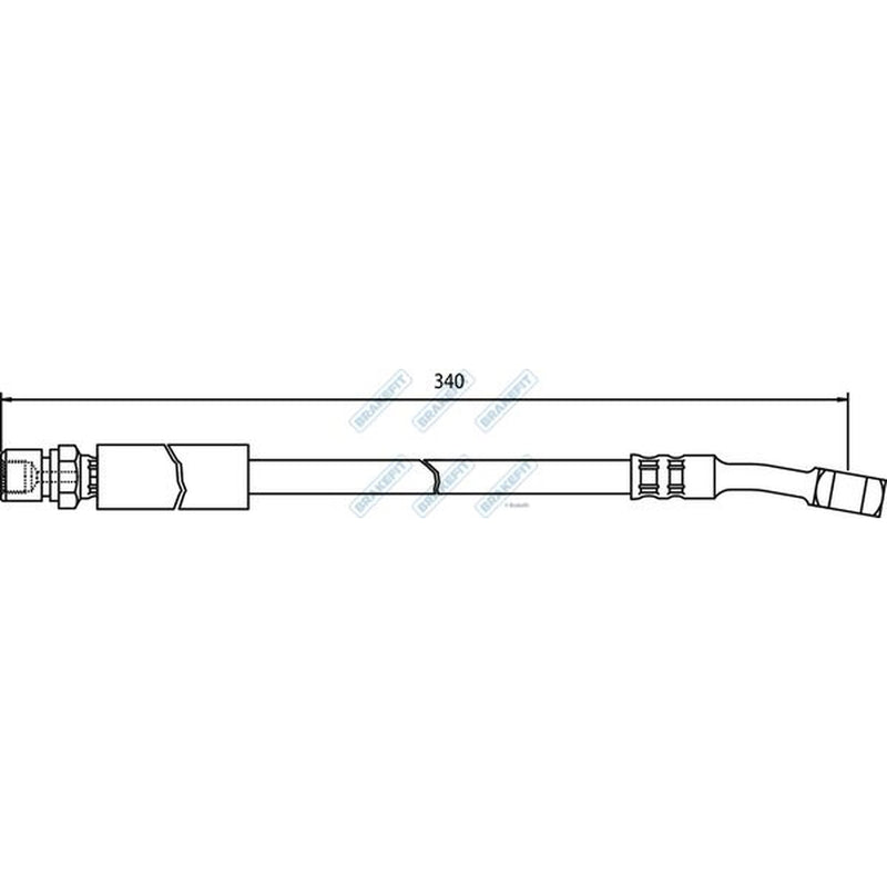Apec Brake Hydraulic Hose Line Front fits Daewoo Lanos 1997 on 1.6
