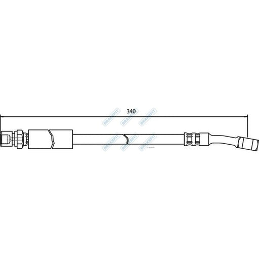 Apec Brake Hydraulic Hose Line Front BHO4028