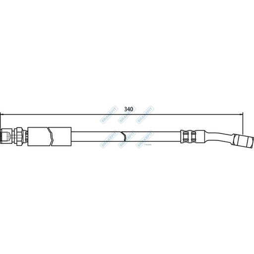 Apec Brake Hydraulic Hose Line Front fits Daewoo Lanos 1997 on 1.6