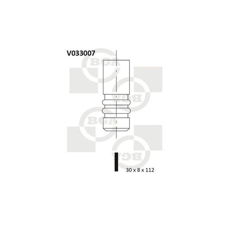 BGA Engine Exhaust Valve 30mm Head V033007