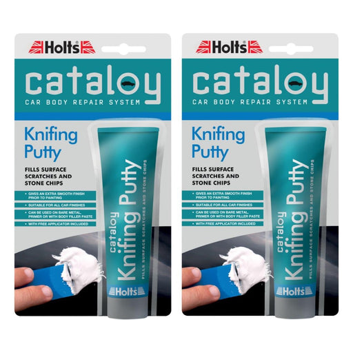 2 x Holts Cataloy Knifing Putty Car Bodywork Filler Scratch Chips Repair Paste Holts - Dynamic Drive