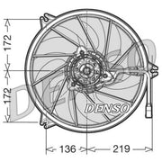 Denso Engine Cooling Fan DER21010