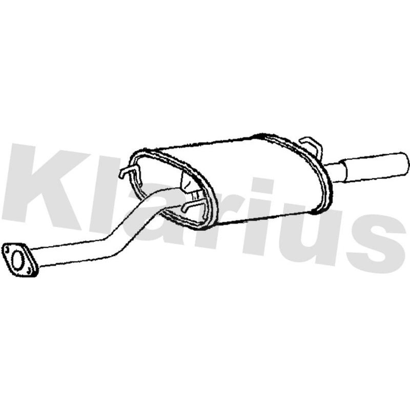 Klarius Box With Tail Pipe Rear fits MG Zs 2001-2005