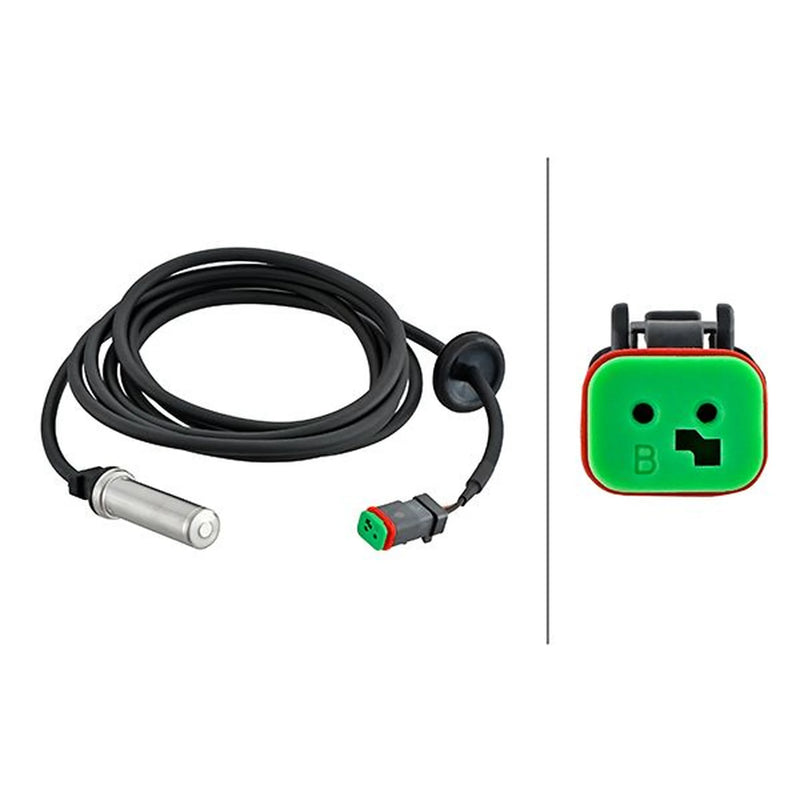 Hella ABS Wheel Speed Sensor Front Right fits Volvo FH12 1993-2005