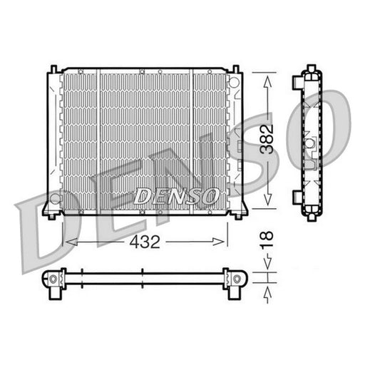 Denso Engine Radiator fits Rover 200 II 1989-2000 1.4