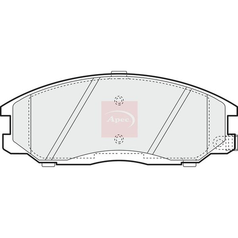 Apec Front Brake Vented Discs & Pads fits Hyundai Trajet 2000-2008 2.0 2.7
