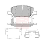 Apec Front Brake Pad Set fits Hyundai I10 III 2020 on 1.0