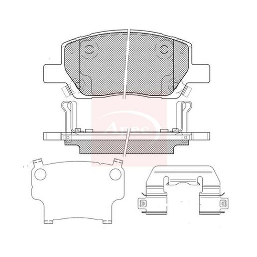 Apec Front Brake Pad Set fits Hyundai I10 III 2020 on 1.0