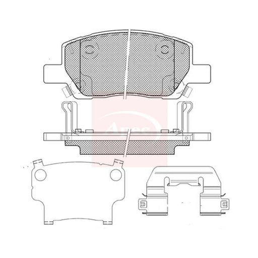 Apec Front Brake Pad Set PAD2461