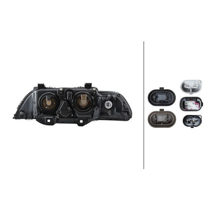 Hella Headlight Headlamp H21W Right fits BMW 5 1995-2004