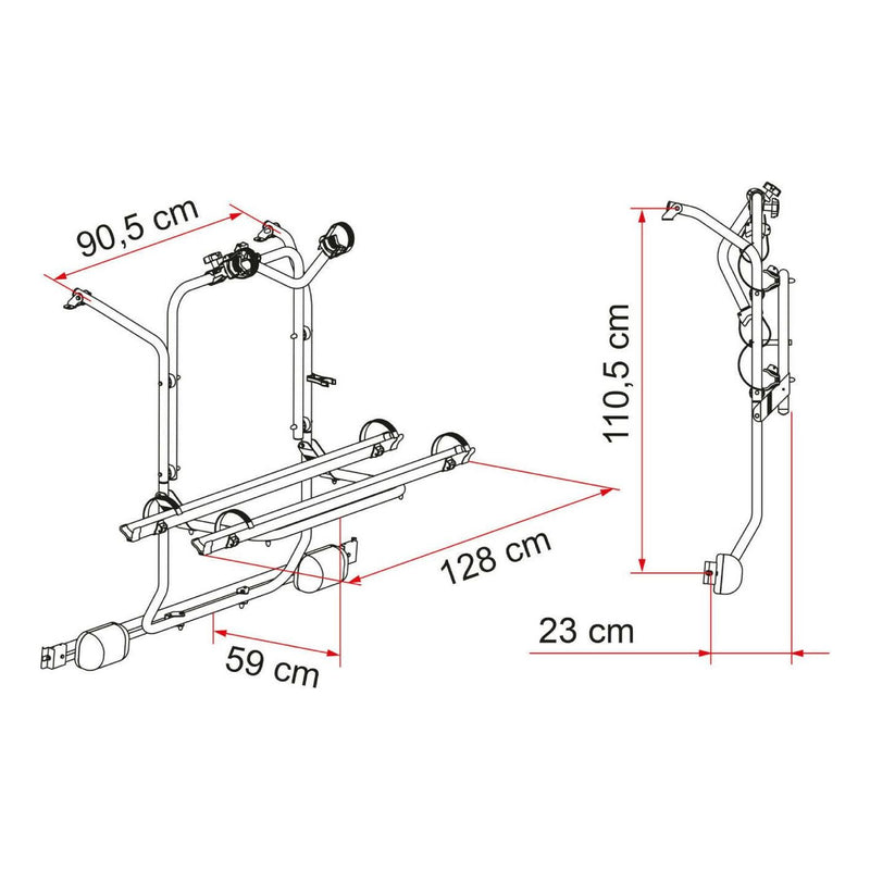 Fiamma Carry Bike Mercedes Viano and Vito after 2004 cycle rack Fiamma  - Dynamic Drive