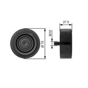 Gates V-Ribbed Belt Deflection/Guide Pulley T36206