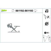 Valeo Electric Window Regulator Lifter Right Front 861193