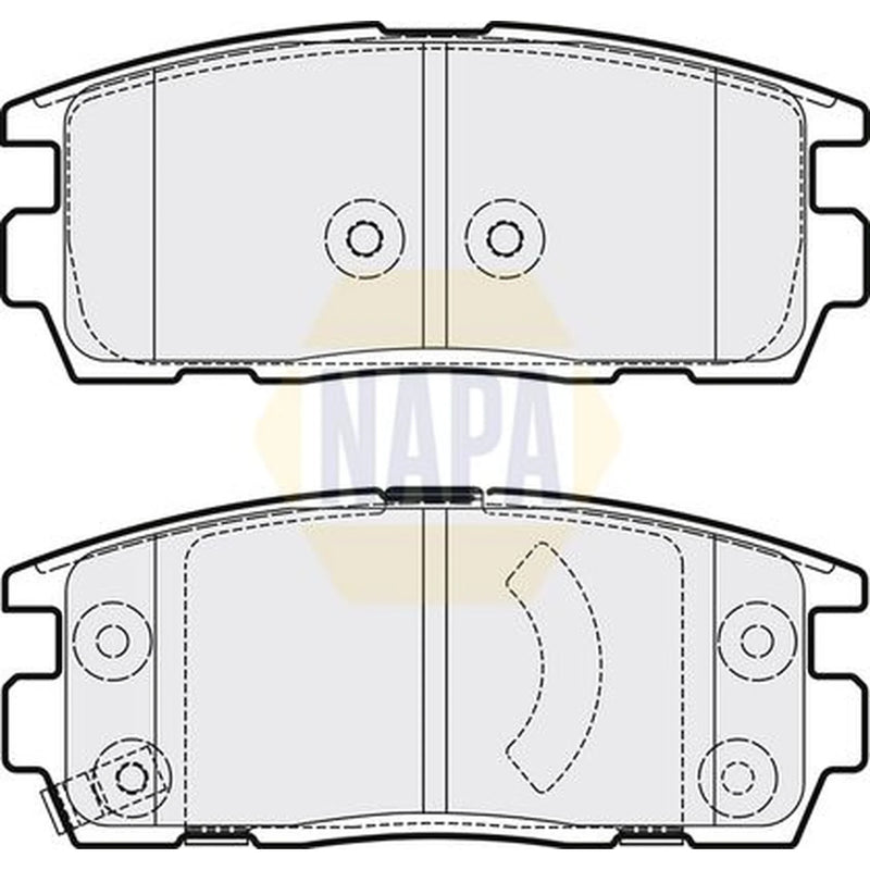 NAPA Rear Brake Pad Set fits Chevrolet Captiva 2006-2011 2.0 2.2 2.4