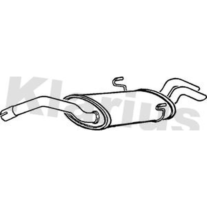 Klarius Box With Tail Pipe Rear fits Citroën Dispatch I 1995-2006 1.9 2.0