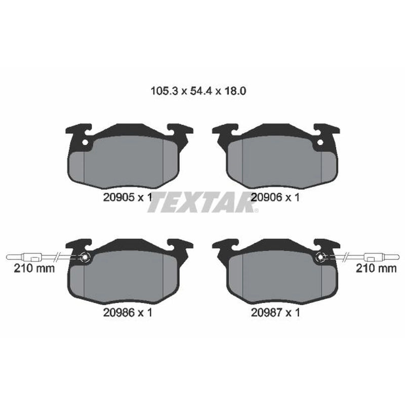 Textar Front Brake Pad Set 2090506