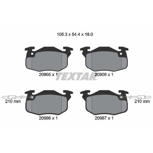 Textar Front Brake Pad Set 2090506