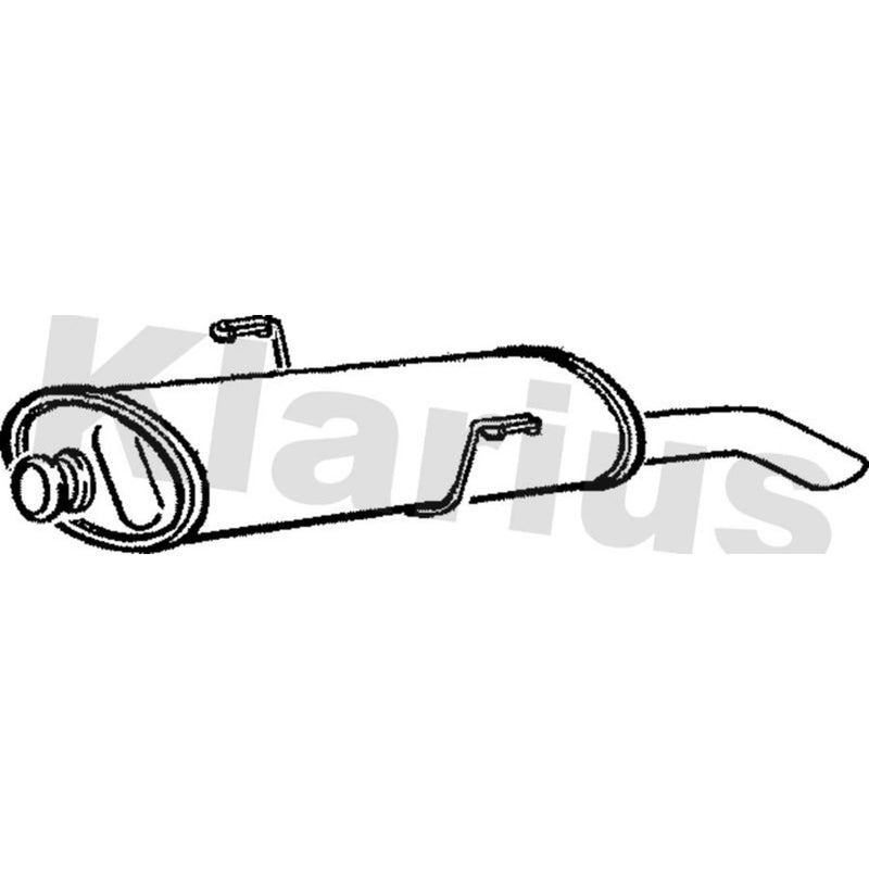 Klarius Box With Tail Pipe Rear fits Peugeot 306 Break 1997-2002 1.9 2.0
