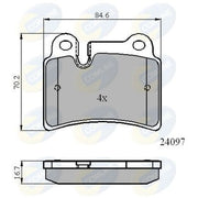 Comline 4 x Rear Brake Pad Set fits VW Touareg 2007-2010 3.0