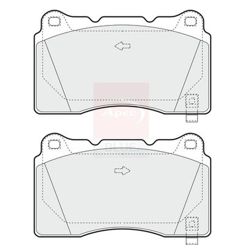 Apec Front Brake Pad Set fits Cadillac Ats 2013 on 2.0