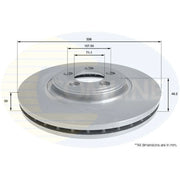 Comline 2 x Front Brake Discs ADC1245V-x2