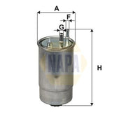 NAPA Fuel Filter Element fits Citroën Relay III 2011 on 3.0
