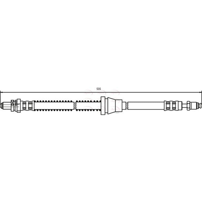 Apec Brake Hydraulic Hose Line Front Right fits Ford Ka 1996-2008 1.3