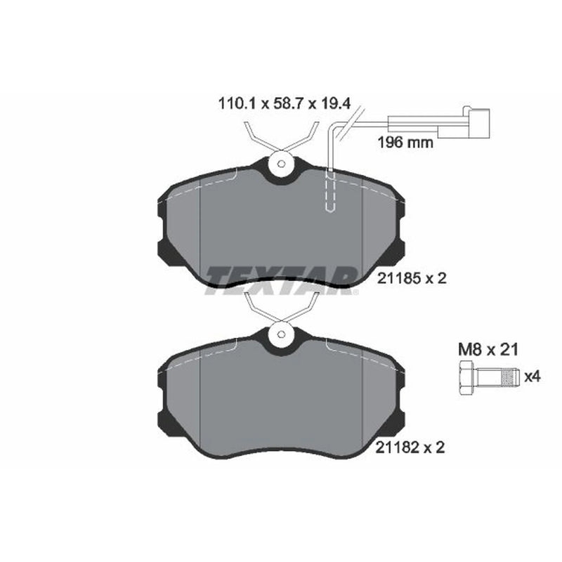 Textar Front Brake Pad Set 2118503