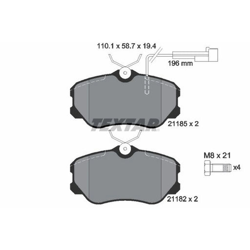 Textar Front Brake Pad Set 2118503
