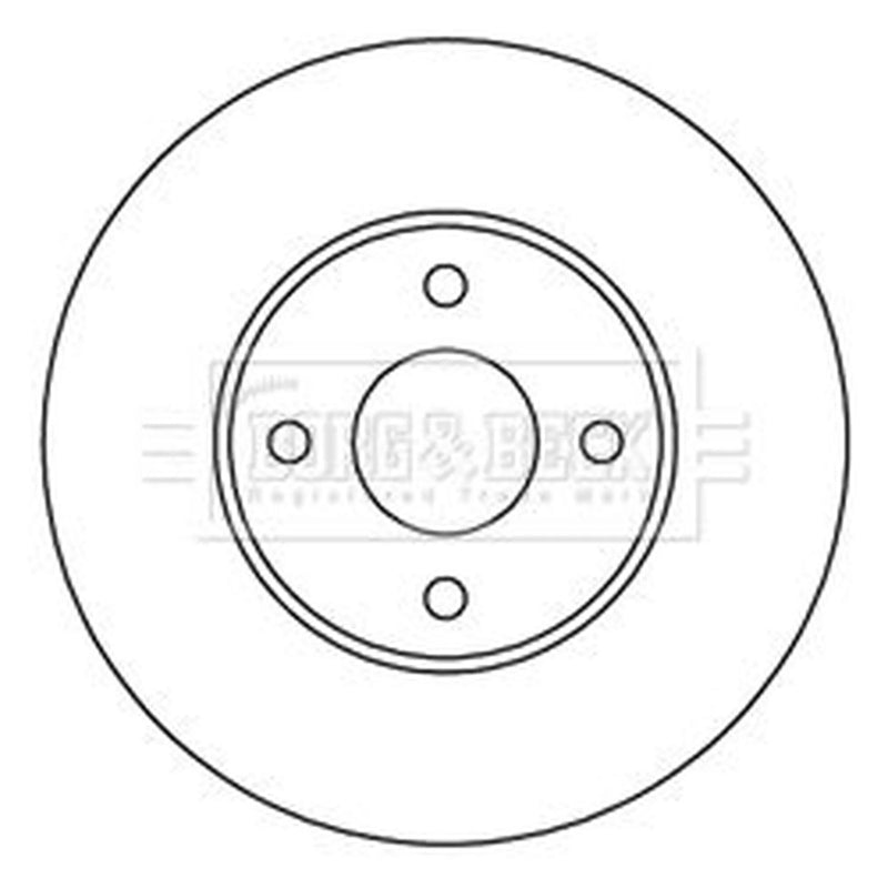 Borg & Beck Front Brake Vented Discs & Pads fits Ford Fiesta V 2005-2008