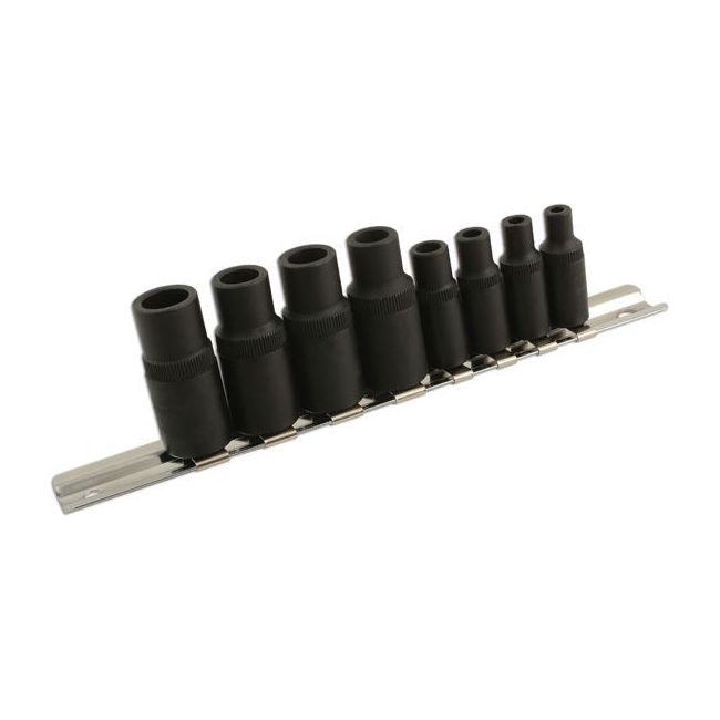 Laser Tap Socket Set 3/8"D, 1/4"D 8pc 6058 Laser - Dynamic Drive