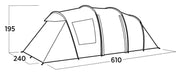 Easy Camp Leka Twin 6 Pole Tent Green 6 Person Easy Camp - Dynamic Drive