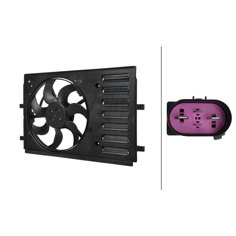 Hella Engine Cooling Fan Left fits Audi A1 2010-2018 1.0 1.2 1.4 1.6