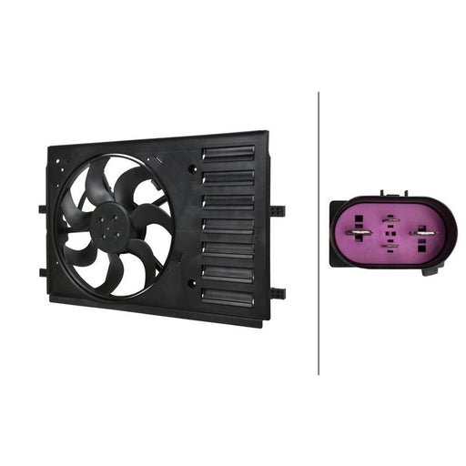 Hella Engine Cooling Fan Left fits Audi A1 2010-2018 1.0 1.2 1.4 1.6