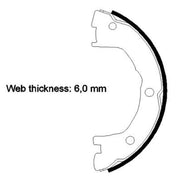Mintex Parking Brake Shoe Set fits Iveco Daily II 1989-1999