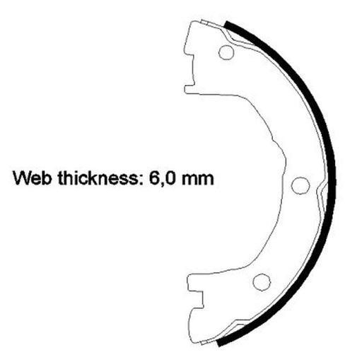 Mintex Parking Brake Shoe Set fits Iveco Daily II 1989-1999