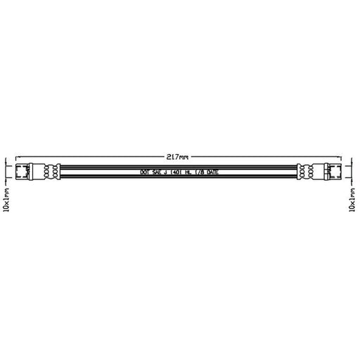 Juratek Brake Hydraulic Hose Line Right JBH1057