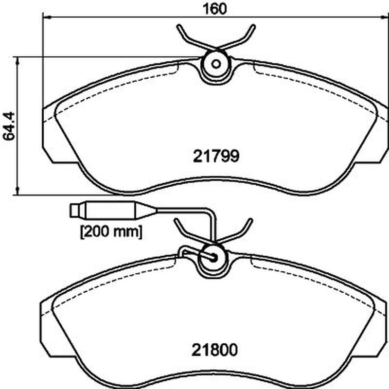 DON Front Brake Pad Set fits Citroën Relay I 1994-2002 1.9 2.0 2.5 2.8