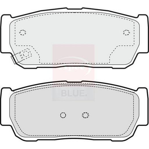 Apec Rear Brake Pad Set fits Ssangyong Actyon I 2005-2013 2.0