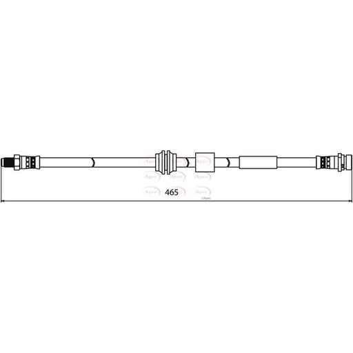Apec Brake Hydraulic Hose Line Front fits Ford Kuga I 2008-2012 2.0 2.5